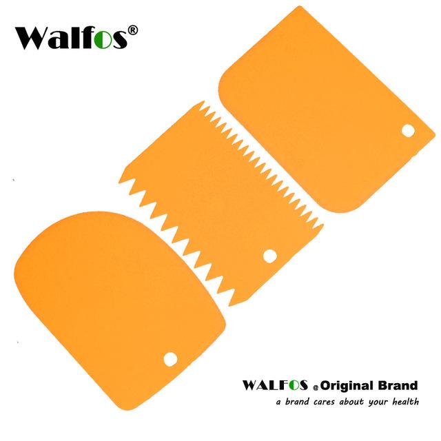 3-Piece Plastic Dough and Icing Scraper Set