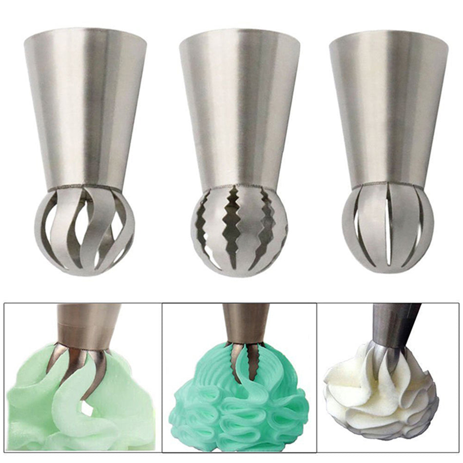 Stainless Steel Russian-Style Piping Nozzle Set