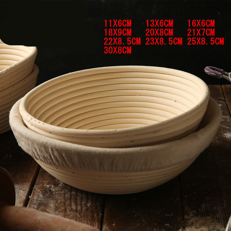 Handmade Round Rattan Bread Proofing Basket