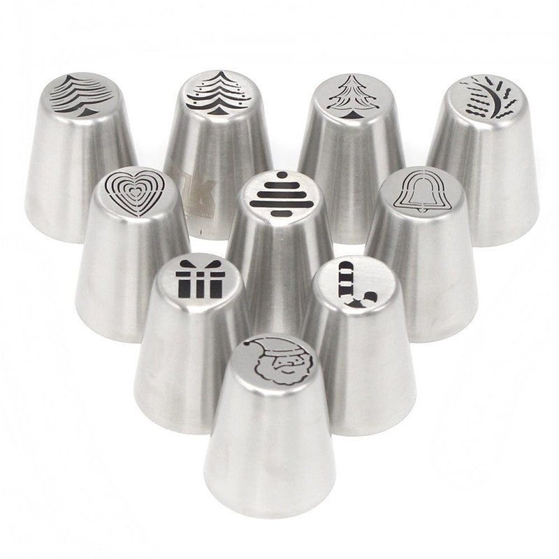 3-in-1 Stainless Steel Cake Decorating Nozzle