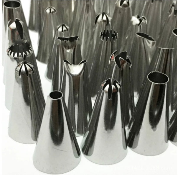 48-Piece Stainless Steel Cake Decorating Nozzle Set