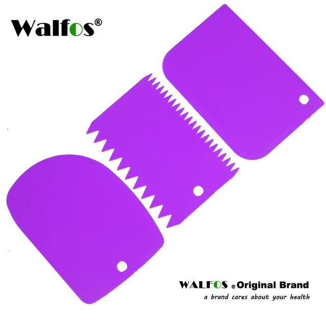 3-Piece Plastic Dough and Icing Scraper Set