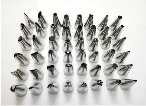 48-Piece Stainless Steel Cake Decorating Nozzle Set