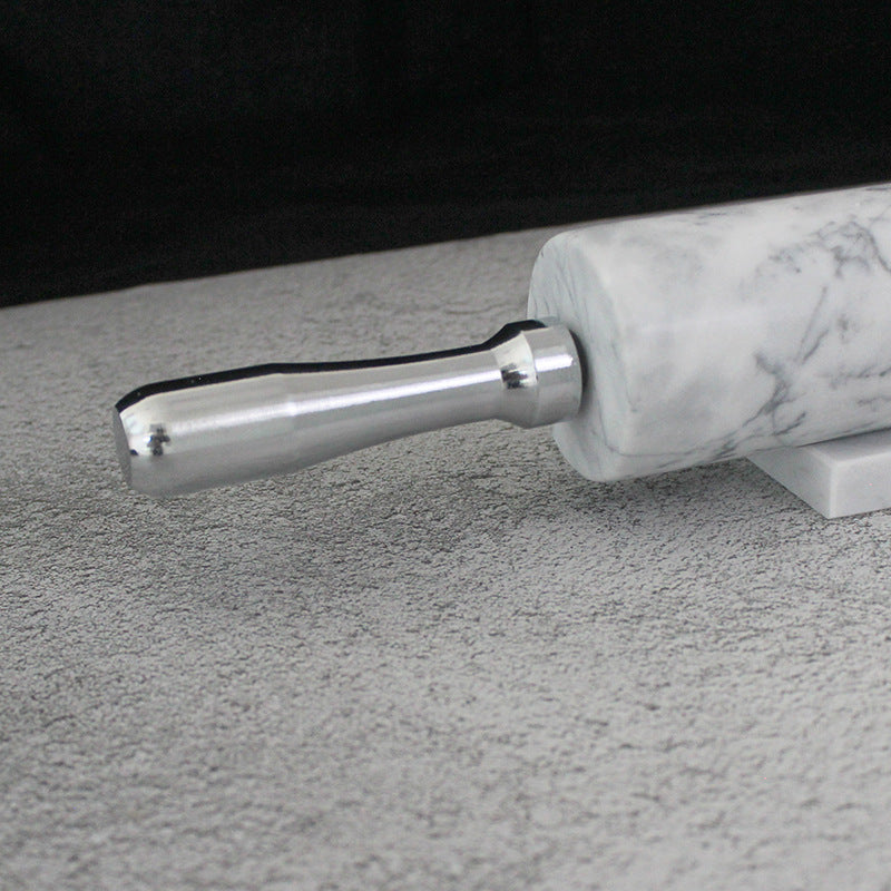 Natural Marble Rolling Pin with Birch Handles