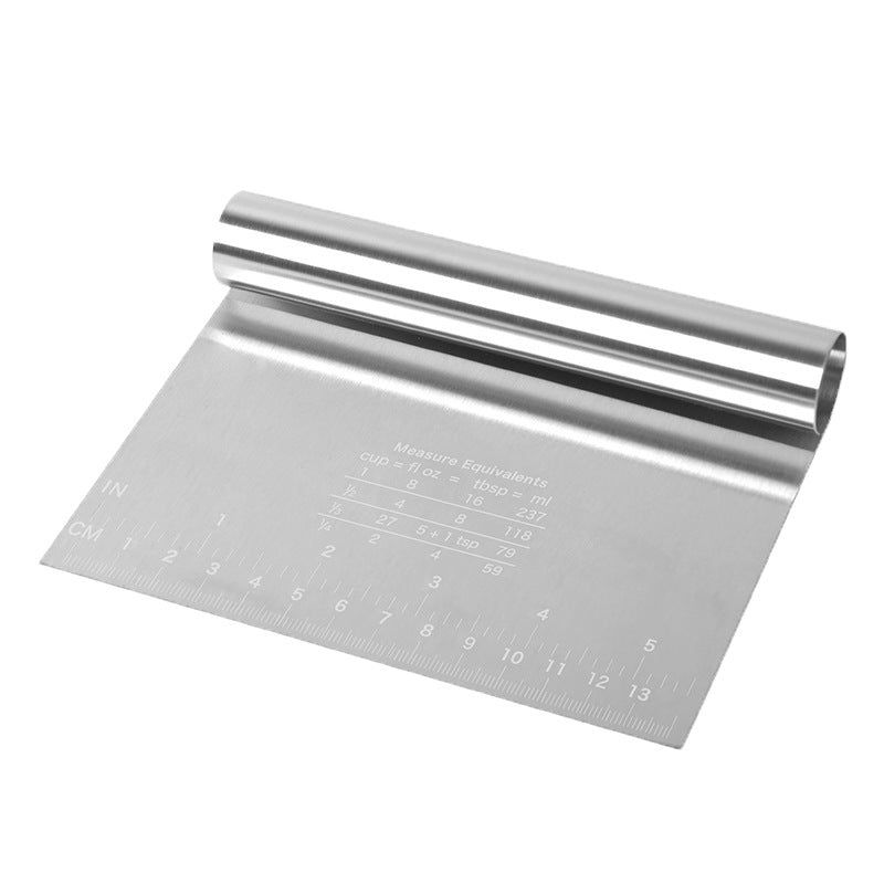 Stainless Steel Dough Scraper with Measurement Scale