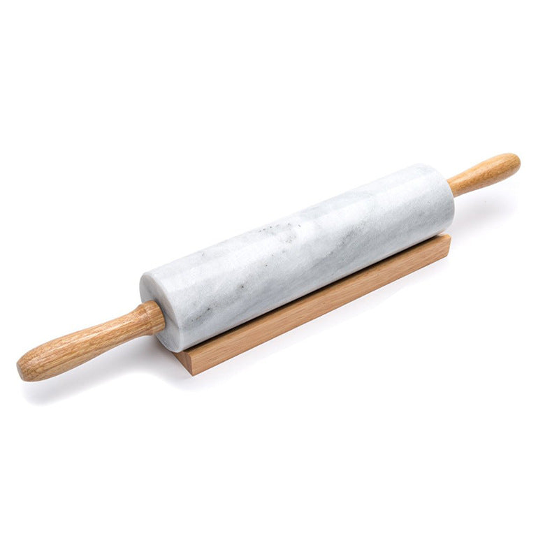 Natural Marble Rolling Pin with Birch Handles