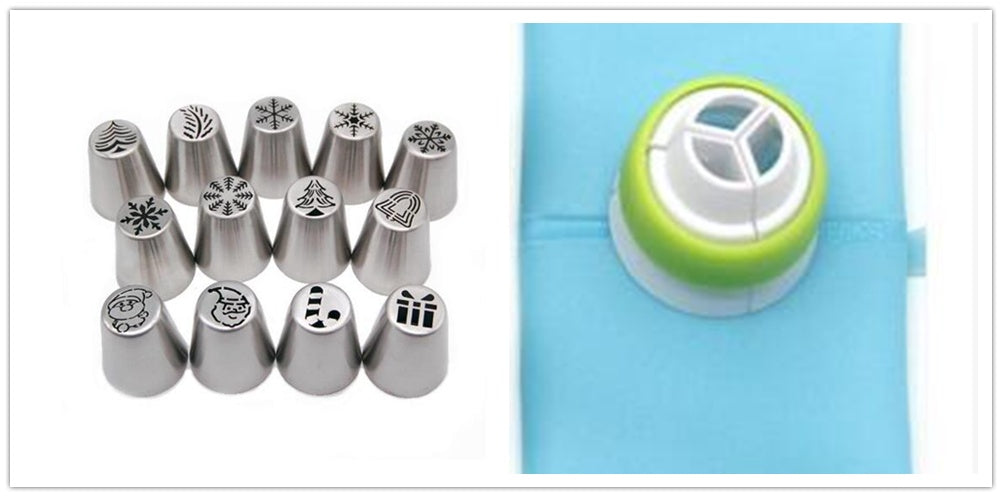 3-in-1 Stainless Steel Cake Decorating Nozzle