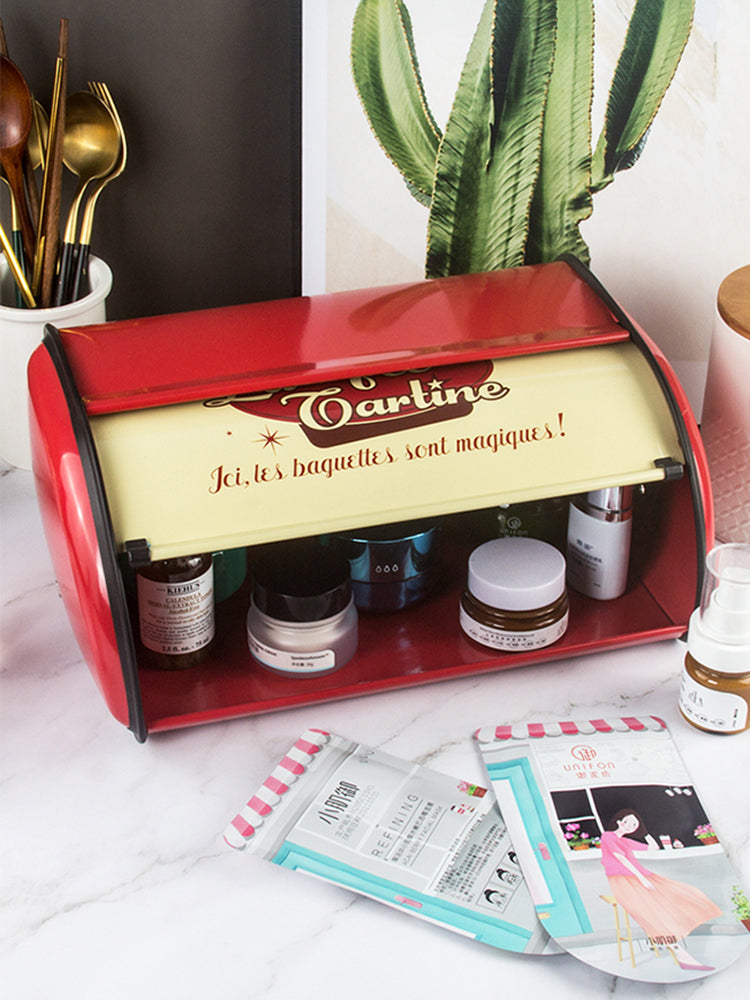 Modern Flip-Top Metal Baking Storage Box