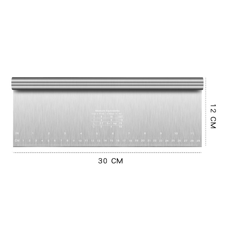 Stainless Steel Dough Scraper with Measurement Scale