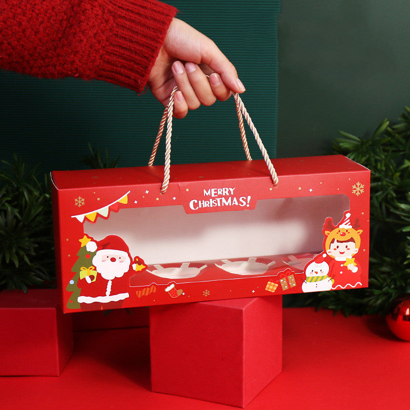 Christmas-Themed Cupcake and Muffin Packaging Box